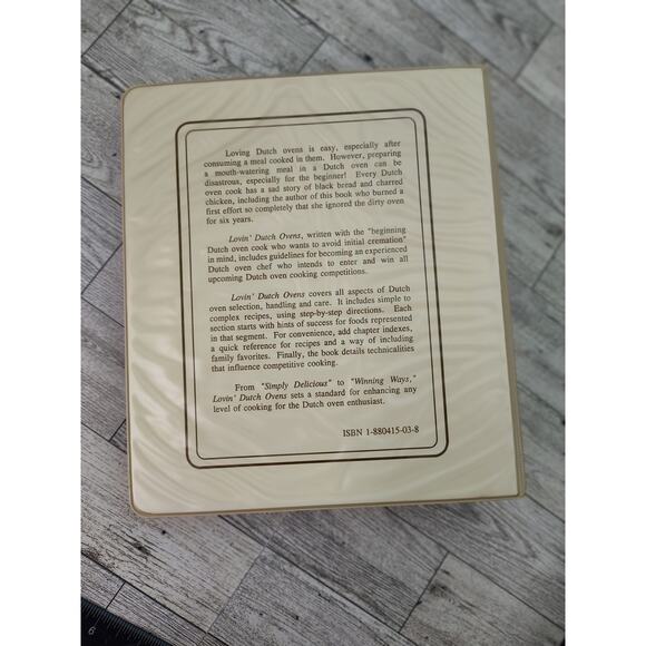 Lovin' Dutch Ovens 3 Ring Binder Cookbook 1991 Vintage by Joan S Larsen Recipes - Picture 9 of 14